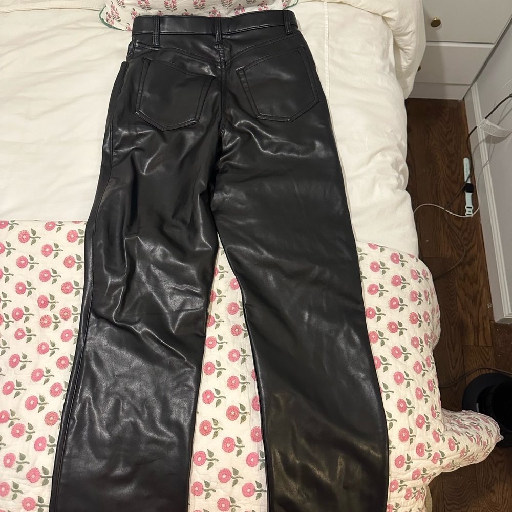 Black Faux Leather Pants